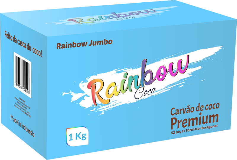 CARVÃO RAINBOW 1KG JUMBO