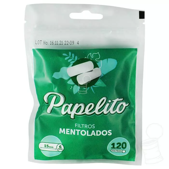 Filtro para Cigarro Papelito Mentol 6mm (Pacote com 120)